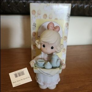Mom You're My Special Tea Precious Moments Figurine Tea Tray Pot Cup